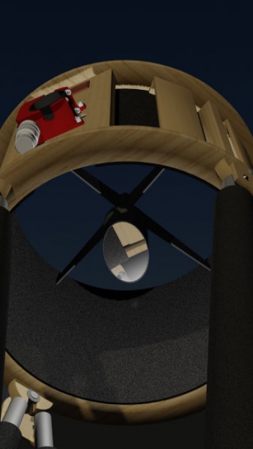 2008 version of upper cage and spider and secondary mirror