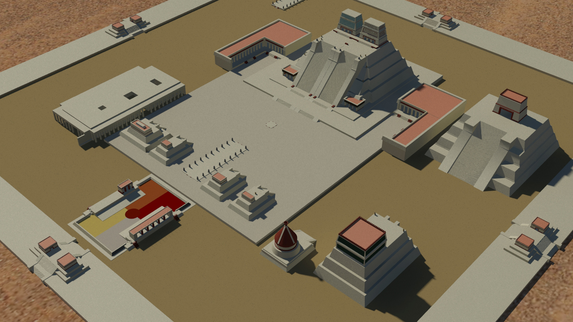 2010 render of entire Tenochtitlan Precinct