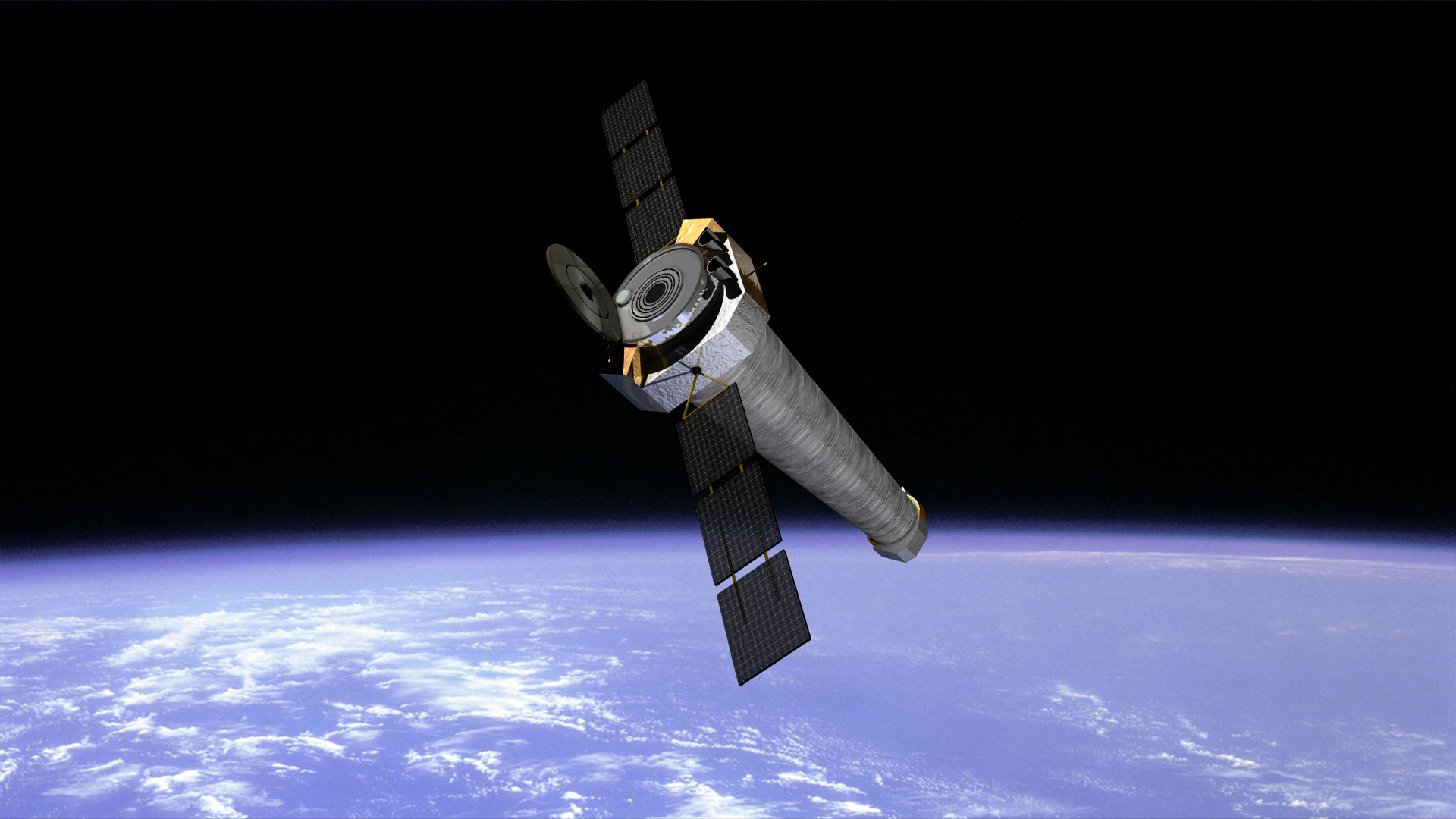 Chandra above Earth