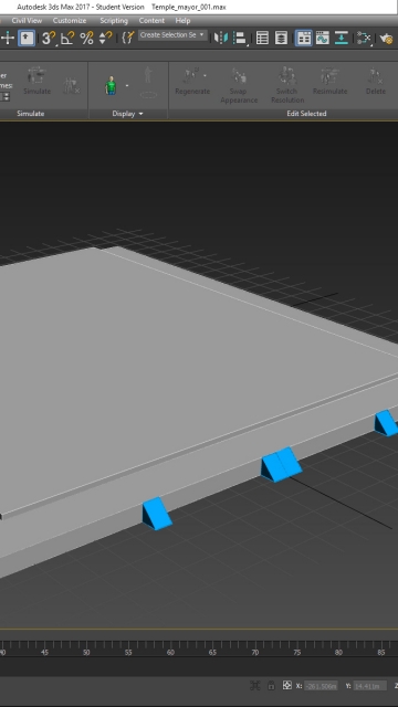 The temple platform. This was on day one of this project