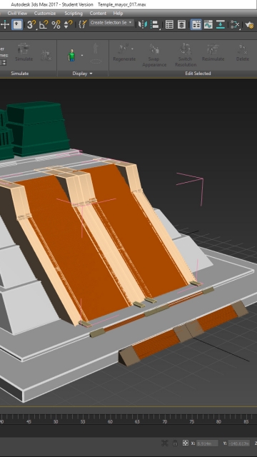 Early modeling process of Temple Mayor