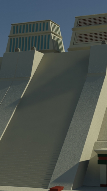 VRAY Render 2010 looking up at Temple Mayor