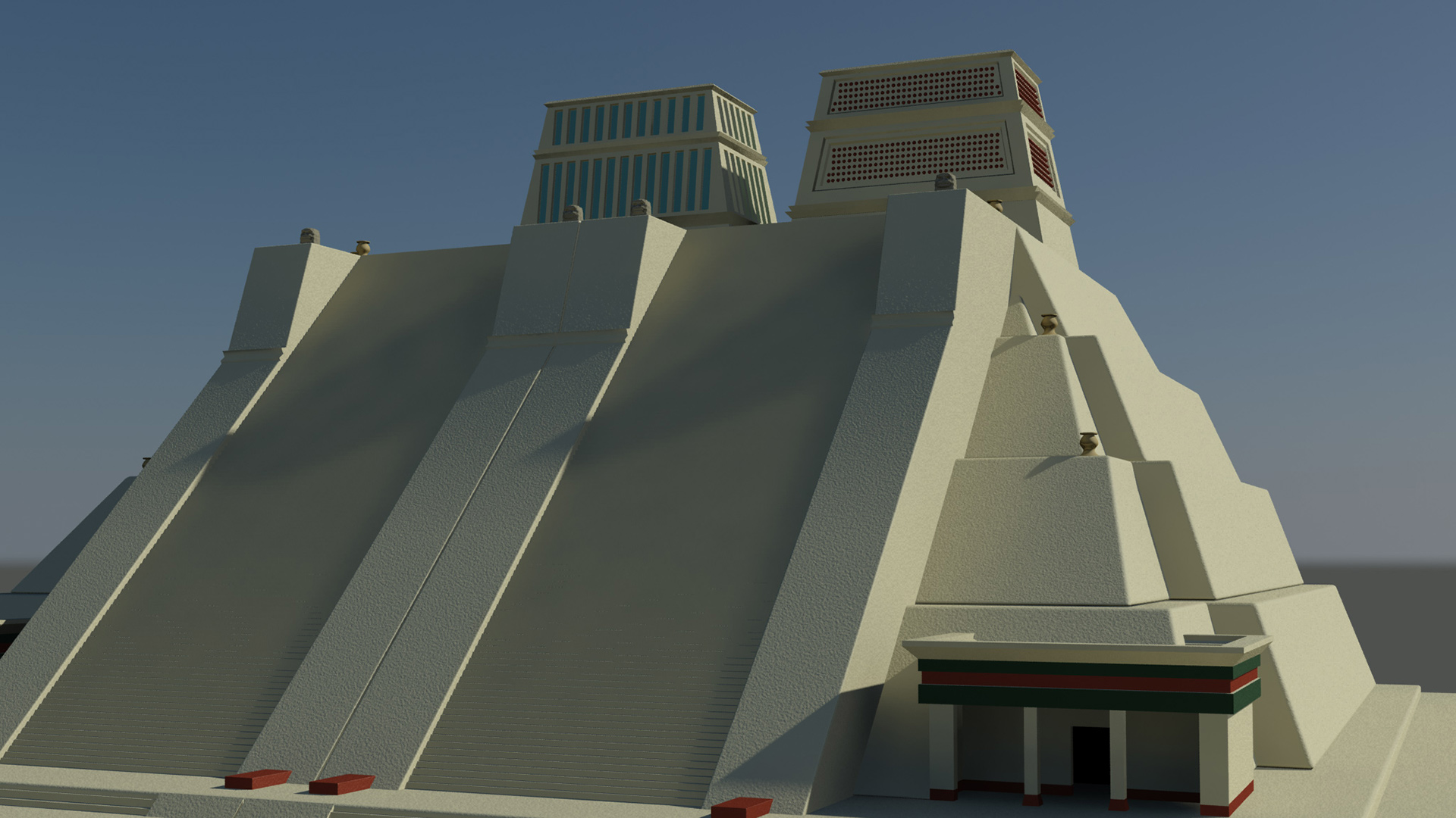 VRAY Render 2010 looking up at Temple Mayor